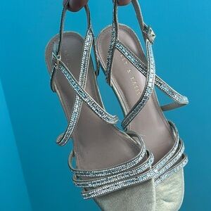 Kelly & Katie Silver Strappy Heels